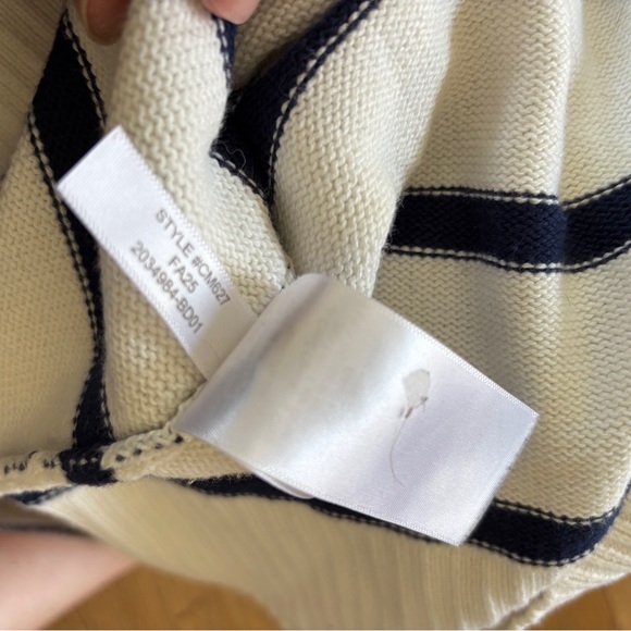 J.crew wide hem 100% cotton striped sweater womens - Picture 7 of 8